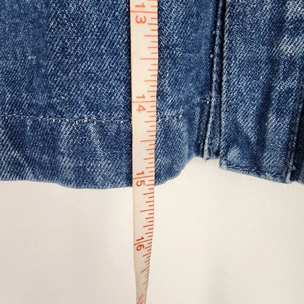 Honey Punch Button Up‎ Braided Waistband Denim Skirt M - Picture 4 of 8